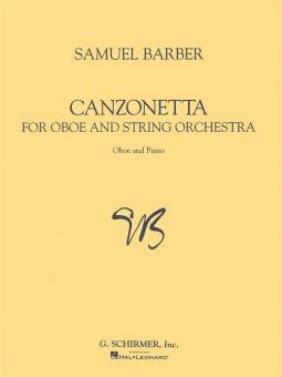 Barber, Samuel: Canzonetta for oboe and string orchestra, oboe and piano 
