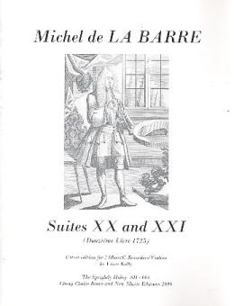 Barre, Michel de la: Suites 20 and 21 for 2 oboes C recorders/violins), 2 scores 