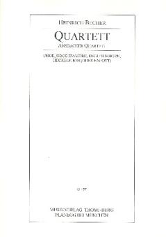 Becher, Heinrich: Ansbacher Quartett für Oboe, Oboe d'amore, Englischhorn und Heckelphon (Fag), Stimmen (Kopie) 