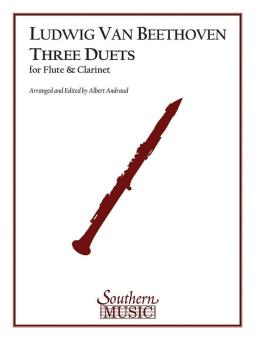 Beethoven, Ludwig van: 3 Duets for flute (oboe, violin) and clarinet, 2 parts 