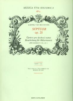 Beethoven, Ludwig van: Septett op.20 für 2 Oboen, 2 Klarinetten, 2 Hörner, 2 fagotte, und Kontrafagott,   Partitur 