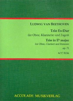 Beethoven, Ludwig van: Trio Es-Dur nach dem Sextett op.71 für Oboe, Klarinette und Fagott, Partitur und Stimmen 