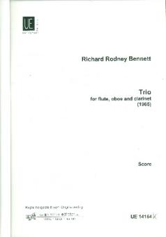 Bennett, Richard Rodney: TRIO FOR FLUTE, OBOE AND CLARINET SCORE, VERLAGSKOPIE 