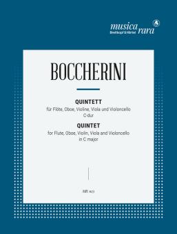 Boccherini, Luigi: Quintet C majo for flute, oboe, violin, viola and violoncello, score and 6 parts 