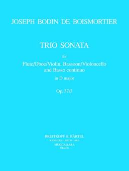 Boismortier, Joseph Bodin de: Triosonate D-Dur op.37,3 für Flöte (Oboe, Violine), Fagott (Violoncello) und Bc 