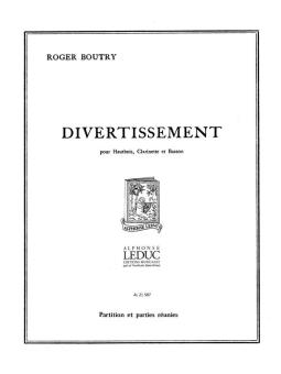 Boutry, Roger: Divertissement pour hautbois, clarinette et basson, partition et parties 