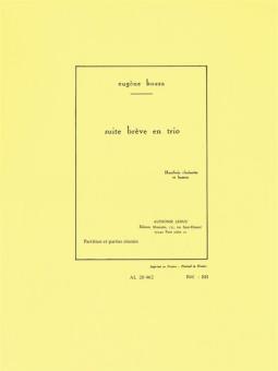 Bozza, Eugène: Suite brève en trio pour hautbois, clarinette et basson, partition et parties 