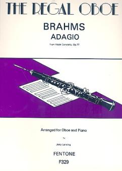 Brahms, Johannes: Adagio from violin concert op.77 for oboe and piano, Lanning, Jerry,  arr. 