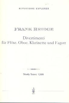 Bridge, Frank: Divertimenti für Flöte, Oboe, Klarinette und Fagott, Studienpartitur 