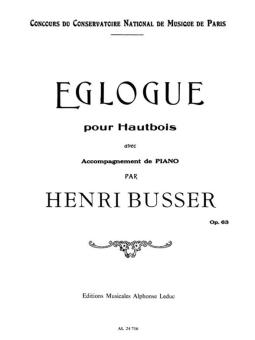 Busser, Henri: Eglogue op.63 pour hautbois et piano 
