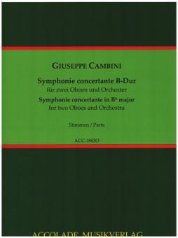 Cambini, Giuseppe Maria Gioaccino: Symphonie concertante B-Dur für 2 Oboen und Orchester, Stimmen 
