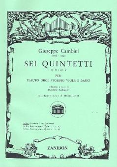 Cambini, Giuseppe Maria Gioaccino: 6 quintetti op.8-9 per flauto, oboe e trio d'archi, Partitur 