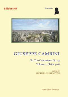 Cambini, Giuseppe Maria Gioaccino: 6 Trio concertans op.45 Band 2 (Nr.4-6) für Flöte, Oboe und Fagott, Partitur und Stimmen 