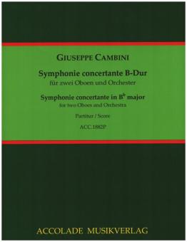 Cambini, Giuseppe Maria Gioaccino: Symphonie concertante B-Dur für 2 Oboen und Orchester, Partitur 