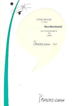 Capuis, Matilde: 2 Movimenti (1997) per oboe e pianoforte 