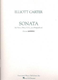 Carter, Elliott: Sonata for flute, oboe, cello and harpsichord, score 