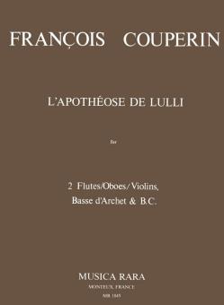 Couperin, Francois (le grand) *1668: L'Apothéose de Lulli for 2 flutes (oboes, violins), viola da gamba and bc, Stimmen 
