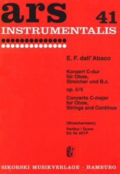 Dall'Abaco, Evaristo Felice: Konzert C-Dur op.5,5 für Oboe und Streichorchester, Partitur 