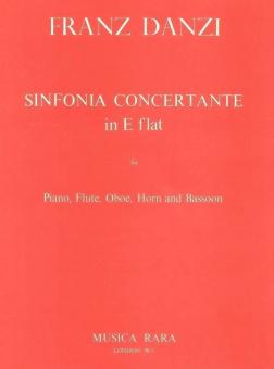 Danzi, Franz: Sinfonia concertante Es-Dur für Flöte, Oboe, Horn, Fagott und Klavier, Stimmen 