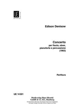 Denissow, Edison: Concerto für Flöte, Oboe, Klavier und Schlagzeug, Studienpartitur 