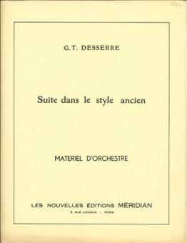 Desserre, G. T.: Suite dans le style ancien pour flute, hautbois, clarinette, cor et basson, partition miniature et partes 