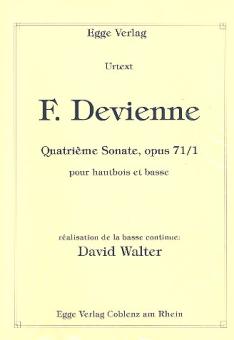 Devienne, Francois: Quatrième Sonate op.71,1 pour hautbois et basse, partition et parties 