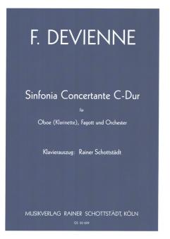 Devienne, Francois: Sinfonia Concertante C-Dur für Oboe (Klarinette), Fagott und Orchester, Klavierauszug und Solo-Stimmen 