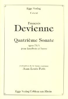 Devienne, Francois: Sonate Nr.4 op.71,1 pour hautbois et basse, partition et parties 