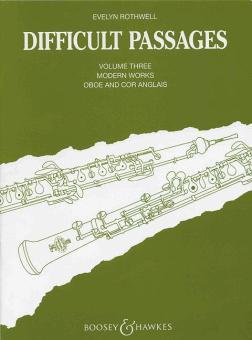 Difficult Passages vol.3 for oboe and english horn, contemporary works 