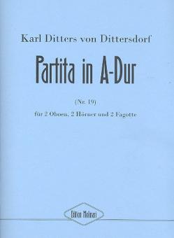 Ditters von Dittersdorf, Karl: Partita A-Dur Nr.19 für 2 Oboen, 2 Hörner und 2 Fagotte, Partitur und Stimmen 