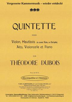 Dubois, Francois Clement Théodore: Quintett F-Dur für Violine, Oboe (Violine/Klarinette), Viola, Violoncello und Klavier, Stimmen 