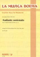 Dussek, Johann Ladislaus: Andante sostenuto from 12 melodic piano etudes op.16 for woodwind, sextet (oboe, 2clarinets, 2horns, bassoon) 