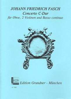 Fasch, Johann Friedrich: Konzert C-Dur für Oboe, 2 Violinen und Bc Partitur (=Klavier) und Stimmen 