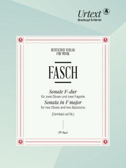 Fasch, Johann Friedrich: Sonate F-Dur für 2 Oboen und 2 Fagotte, Partitur 