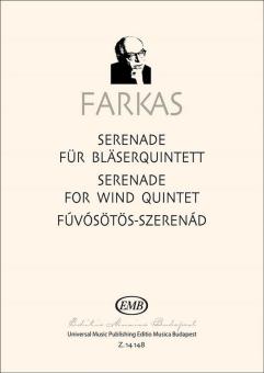 Ferenc, Farkas: Serenade für Flöte, Oboe, Klarinette, Horn und Fagott, Partitur und Stimmen 