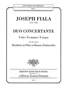 Fiala, Joseph: Duo concertante F-Dur für Oboe (Flöte) und Fagott (Violoncello) 