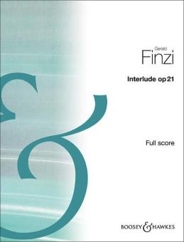 Finzi, Gerald: Interlude op.21 for oboe and string orchestra, score 