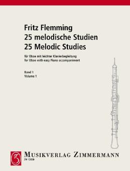 Flemming, Fritz: 25 melodische Studien Band 1 für Oboe und Klavier 