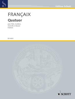Francaix, Jean: Quartett für Flöte, Oboe, Klarinette und Fagott, Studienpartitur 