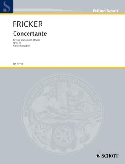 Fricker, Peter Racine: Concertante op.13 for cor anglais and strings, for cor anglais and piano 