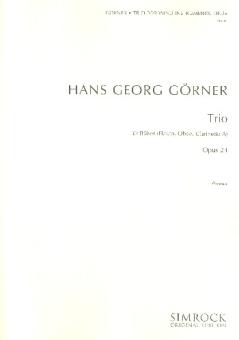 Görner, Hans Georg: Trio op.24 für Flöte, Oboe und Klarinette, Studienpartitur 