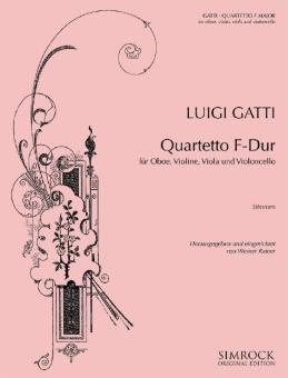 Gatti, Luigi: Quartetto F-Dur für Oboe, Violine, Viola und Violoncello, Stimmen 