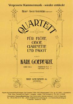 Goepfart, Karl Eduard: Quartett F-Dur op.93 für Flöte, Oboe, Klarinette und Fagott, Stimmen, Faksimile 