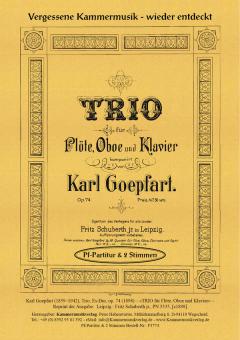 Goepfart, Karl Eduard: Trio Es-Dur op.74 für Flöte, Oboe und Klavier, Partitur und Stimmen 