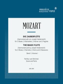 Guilmant, Felix Alexandre: Die Zauberflöte Band 1 für 2 Oboen, 2 Klarinetten, 2 Fagotte und 2 Hörner, Partitur und Stimmen 