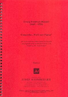 Händel, Georg Friedrich: Concerto Voli per l'aria für Oboe und Kammerorchester, Partitur 