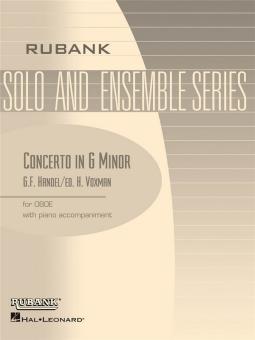 Händel, Georg Friedrich:  Concerto in G Minor for oboe with piano accompaniment,   