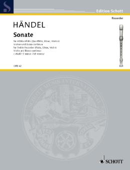 Händel, Georg Friedrich: Sonate Nr. 1 c-Moll für Alt-Blockflöte (Flöte, Oboe, Violine), Violine und Basso continuo 