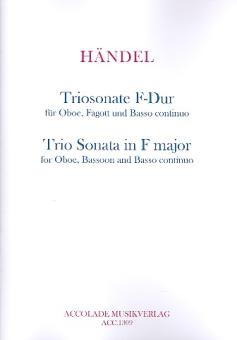 Händel, Georg Friedrich: Sonate F-Dur für Oboe, Fagott und Bc, Partitur und Stimmen 