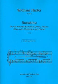 Hader, Widmar: Sonatine für Flöte (Violine/Oboe/Klarinette) und Gitarre, 2 Spielpartituren 